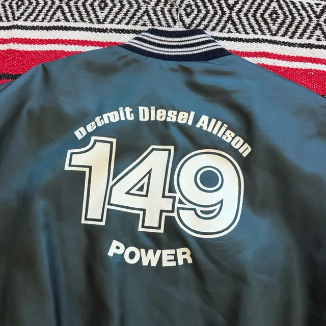 Vintage Detroit Diesel 149 POWER Satin Varsity Jacket - Sz L 