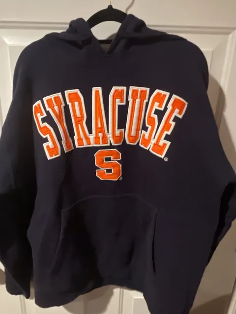 Desert Fish Syracuse University Hoodie Size XL Navy Blue Embroidered