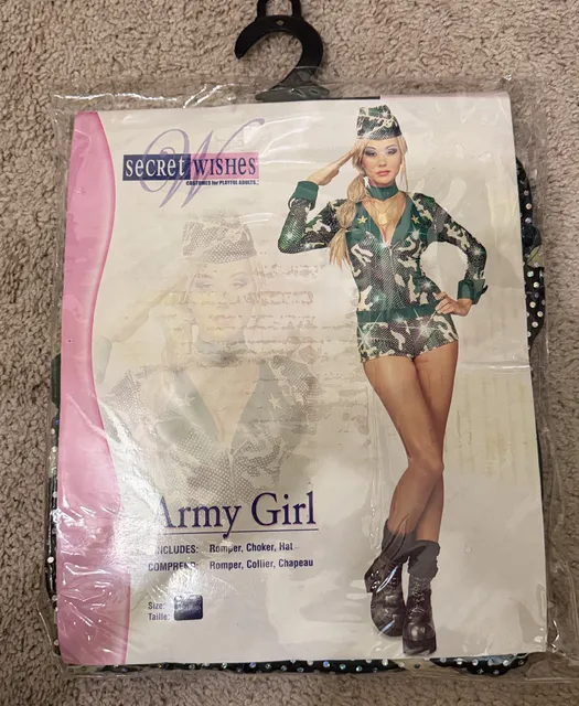Halloween Secret Wishes Army Girl Costume Size Medium