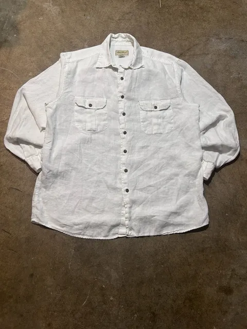 Eddie Bauer All White Button Up