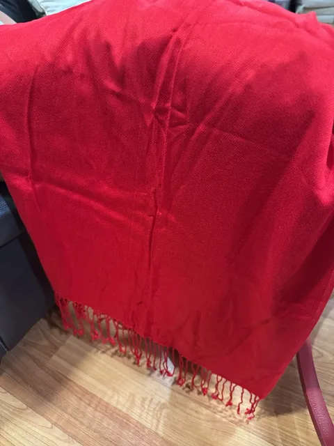 Collection Eighteen Red Fringe Scarf