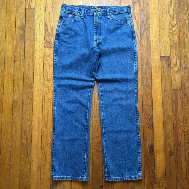 Wrangler George Strait Collection Jeans 34x30 Blue Cotton Straight Leg
