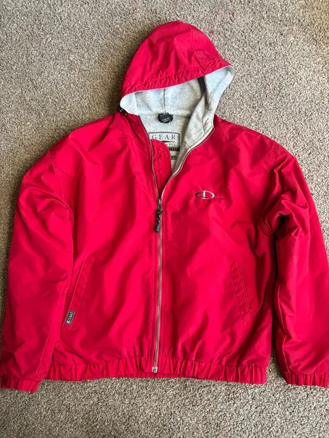 Gear For Sports Jacket Size S Red Vintage Full Zip Windbreaker