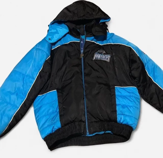 NFL Carolina Panthers Puffer Jacket Blue Black