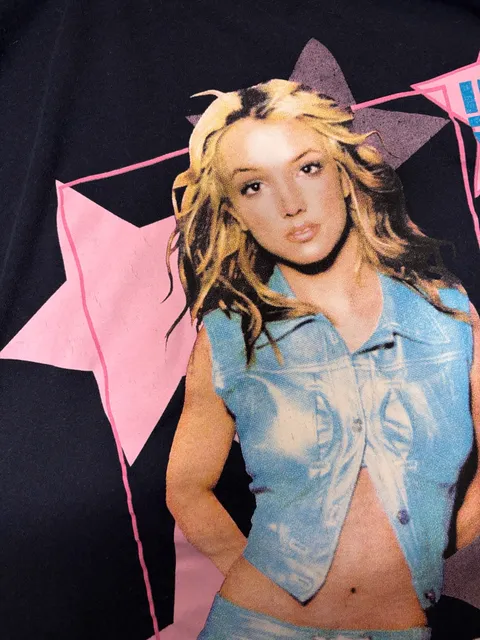 Britney Spears Oops I Did It Again Graphic T-Shirt Size L Black