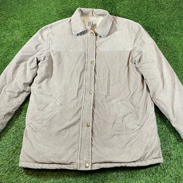 Blair Corduroy Sherpa Lined Jacket Size Medium Beige Snap Front