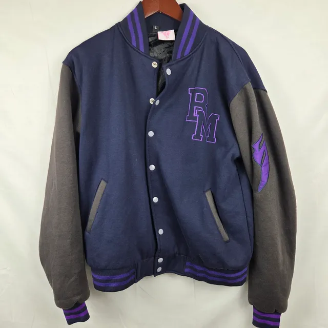 TKS Stop Blade of Marmora Varsity Jacket Size L Purple Navy