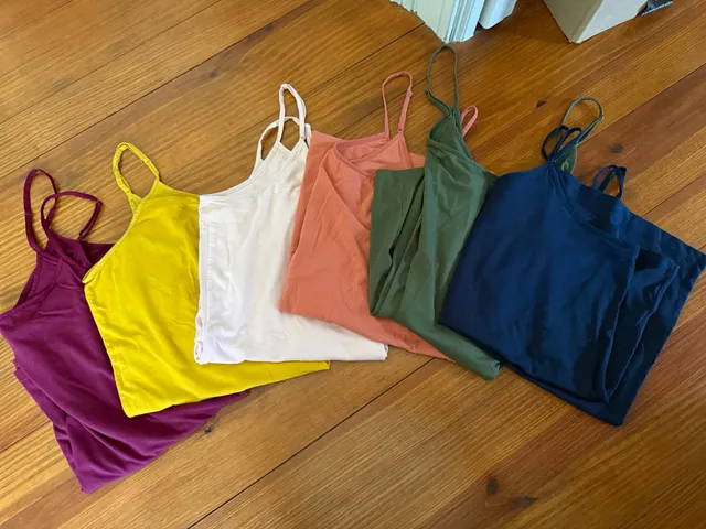 Time And Tru Cami Size XL 16-18, 6 pieces, Spaghetti Strap Top