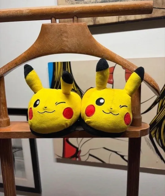 Pokemon Pikachu Plush Slippers Yellow