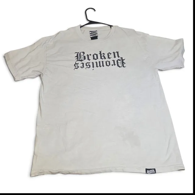 Broken Promises T-Shirt Size Large White Don't Talk About It