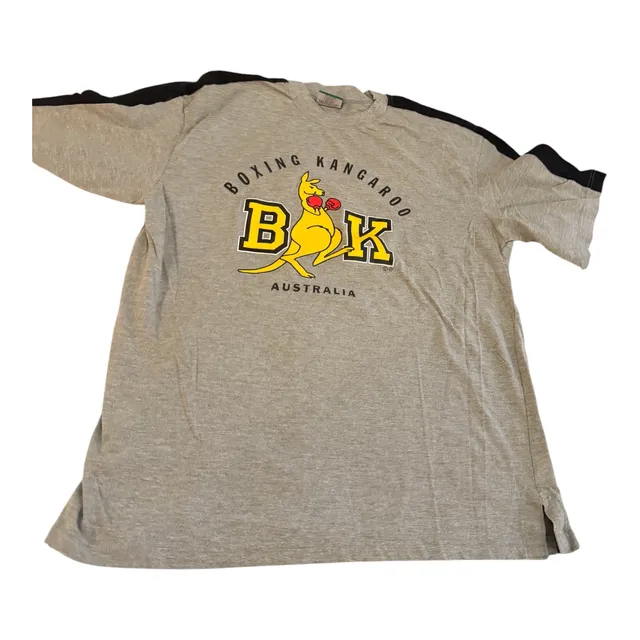 The Boxing Kangaroo Graphic T-Shirt Gray Australia Cotton