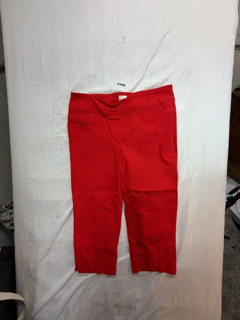 Zac & Rachel Pull On Capri Size 12 Red Pants