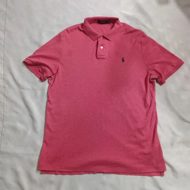 Polo Ralph Lauren Polo Shirt Size L Pink Cotton