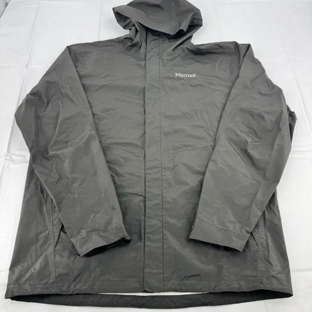 Marmot Gorpcore Rain Jacket Size XXL Black Hooded Waterproof J31510