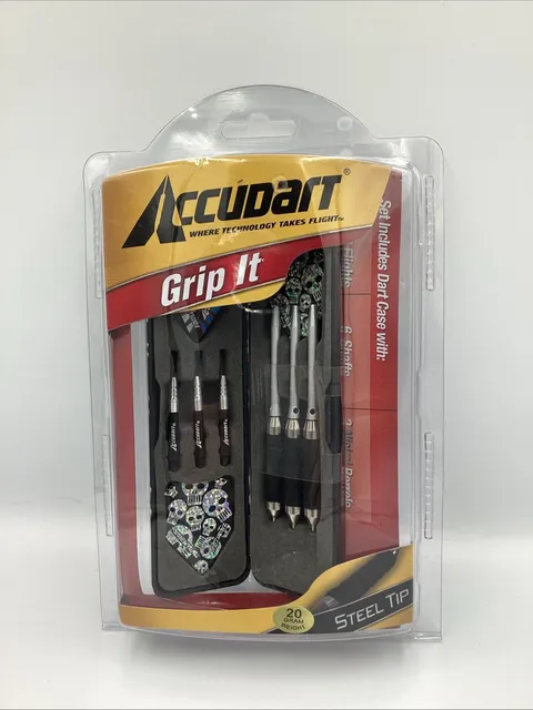 Accudart Grip It Set Nickel Barrels With Steel Tips D1013 NEW SEALED