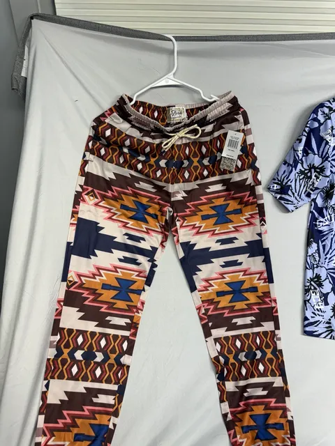 Fresh Prints of Bel Air Pants Size Small Natural Geometric Print