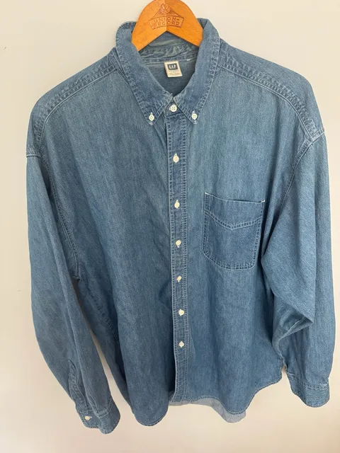 Gap Factory Store Denim Button-Down Shirt Size XL Long Sleeve