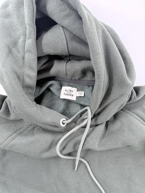 Flint And Tinder Hoodie Size XXL Green Sweatshirt Pullover Made In USA