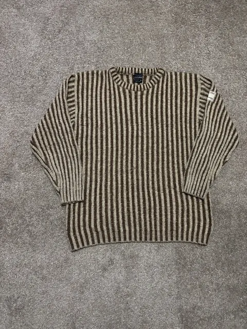 Early 2000s Southpole Striped Sweater Size L Brown Cream Knit