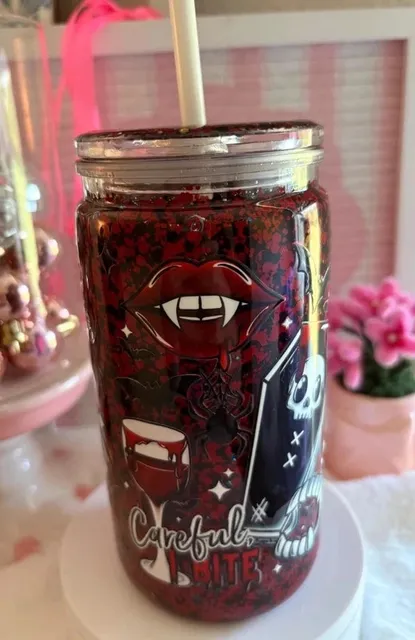 Spooky 16 oz snow globe tumbler
