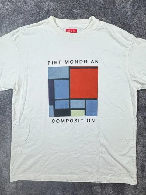 The Met PacSun Piet Mondrian Composition Collaboration T-Shirt Size L White