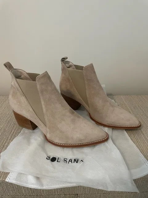 Sol Sana Bruno Tan Suede Ankle Boot