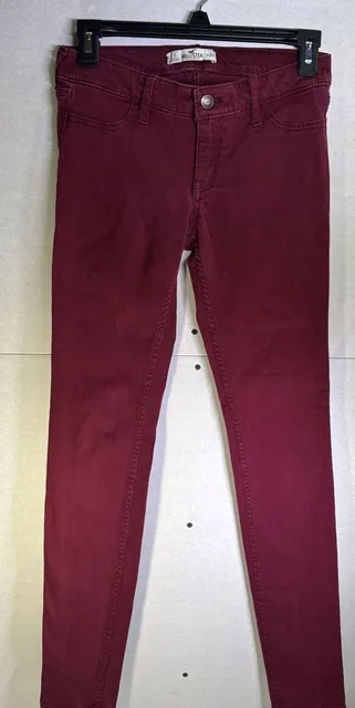 Hollister Skinny Jeans 0/24 Burgundy