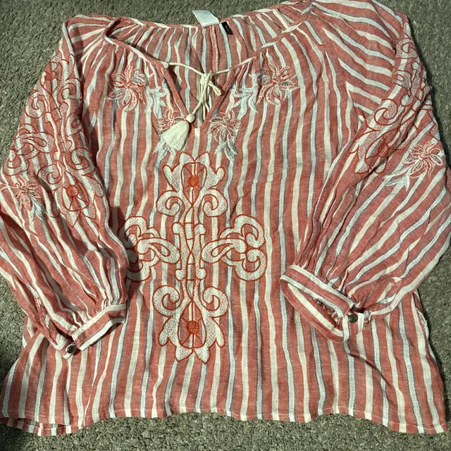 Akemi + Kin Anthropologie Audria Peasant Blouse...S