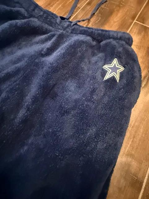Cowboys Team Apparel Lounge Pants Size L Blue Plush Fleece Sleepwear