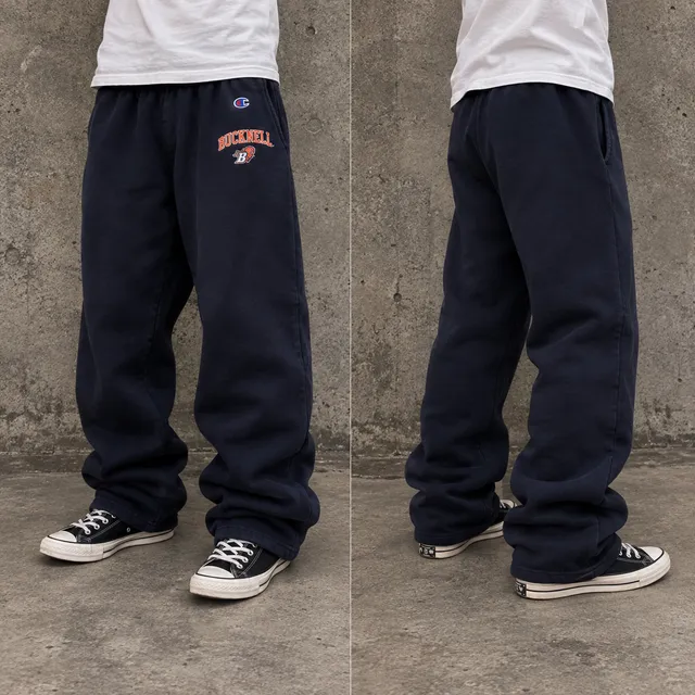 Champion Bucknell University Sweatpants Navy Blue Cotton