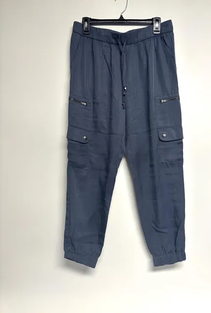 Banana Republic Women’s Medium Navy Blue Lyocell Cargo Jogger Pants