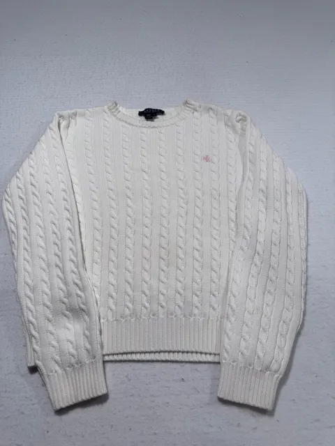 Lauren Ralph Lauren Cable Knit Sweater Women’s Size L White