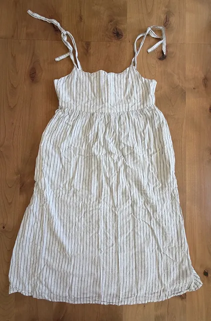 Joe Fresh Striped Cami Dress Size M Off White Black