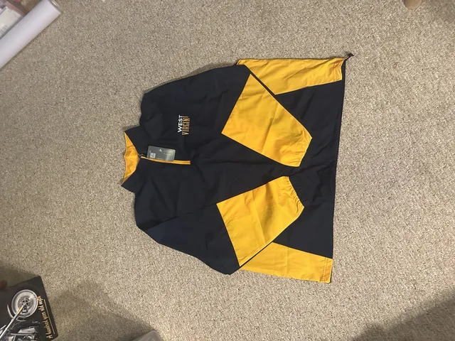Knights Apparel West Virginia Jacket Size 2XL/2XG Navy Gold Windbreaker
