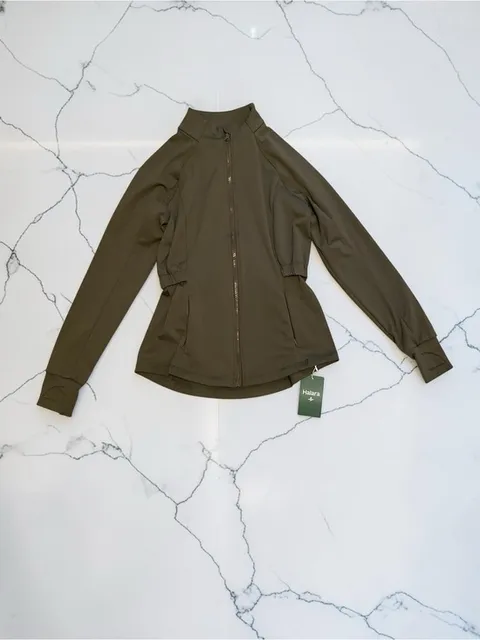SoftlyZero™ Long Sleeve Thumb Hole Bomber Jacket with Pockets-UPF50+
