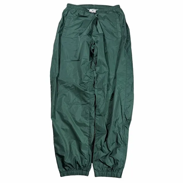 Vintage Steve & Barry's Nylon Track Pants Size L Green Windbreaker Joggers