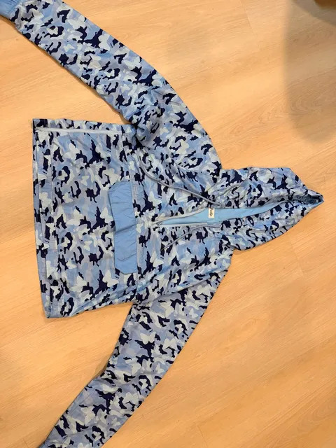 Bella & Brooklyn Anorak Jacket Blue Camo Butterfly