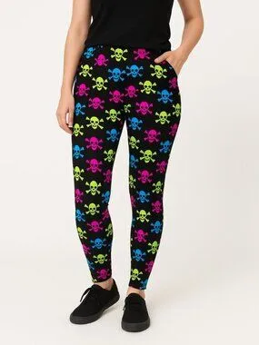LuLaRoe Neon Skull Leggings OS Halloween #62