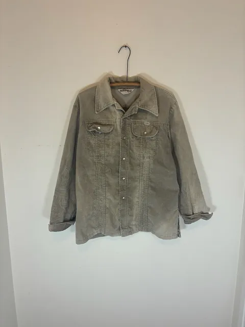 FADED Sedgefield Corduroy Jacket Size L Vintage Tan Made in USA