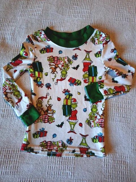 Dr. Seuss The Grinch Christmas Long Sleeve Pajama Shirt Size 4