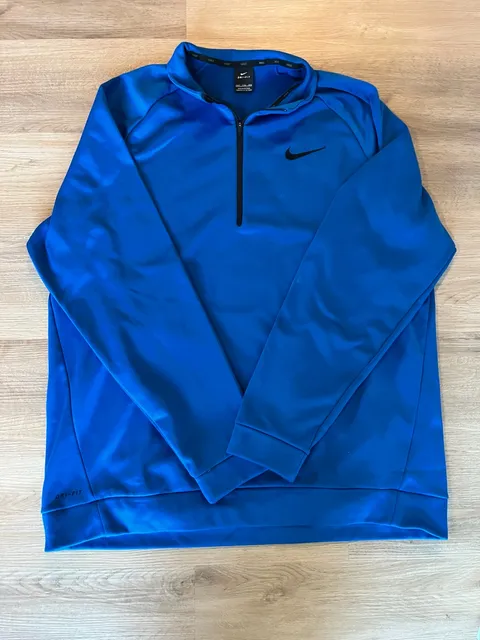 Nike Dri-FIT, Big & Tall 2XLT 1/4 Zip Pullover Sweatshirt, Athletic, Royal Blue 