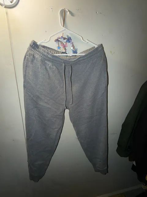 Old Navy Jogger Sweatpants Size L Gray Drawstring Fleece Lounge