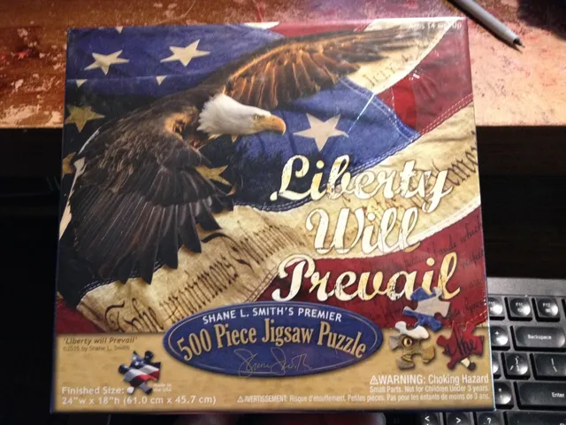 Jigsaw Puzzle 500 Pc Liberty Will Prevail 2015 by Shane L Smith - NEW! Sealed