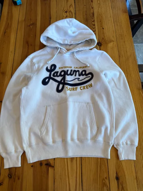 Hollister Laguna Surf Crew Hoodie Size M White