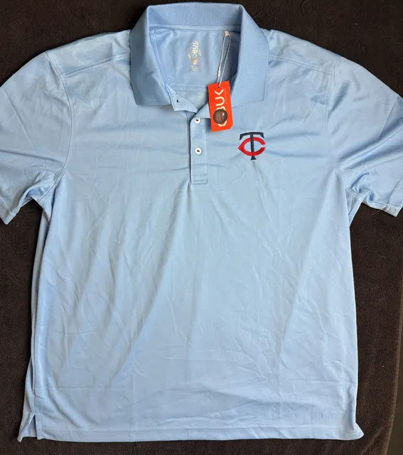 Cutter & Buck Minnesota Twins MLB Polo Size XL Light Blue CBUK