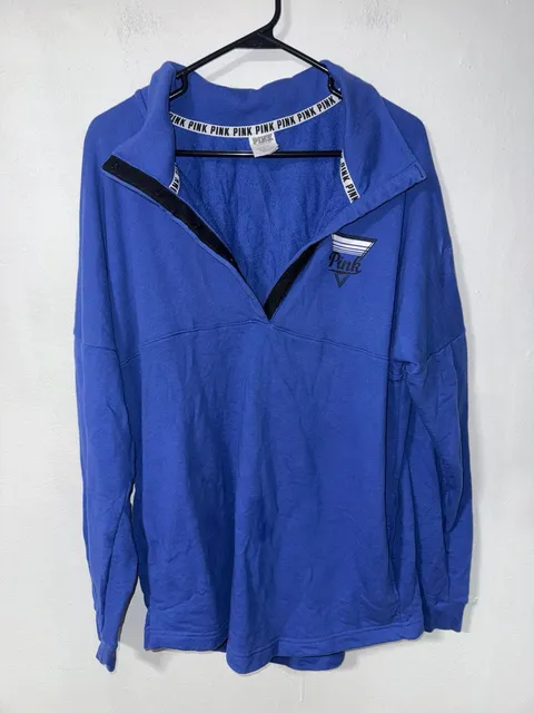 Victoria's Secret Pink Pullover Sweatshirt Size M Blue