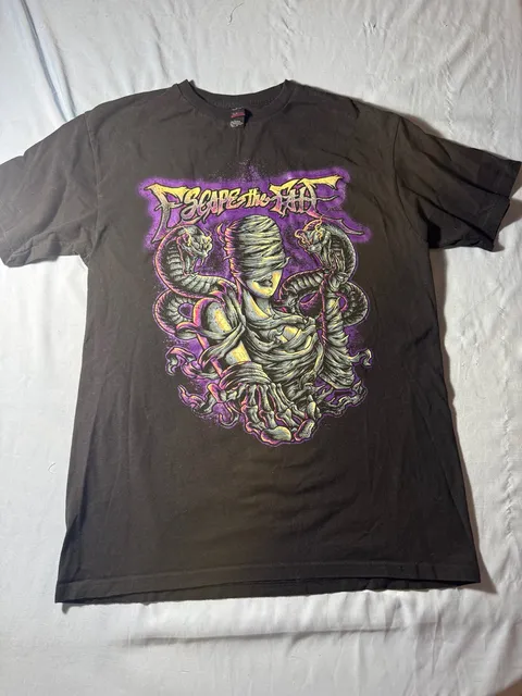 Escape the Fate Band T-Shirt Size M Black Graphic Tee