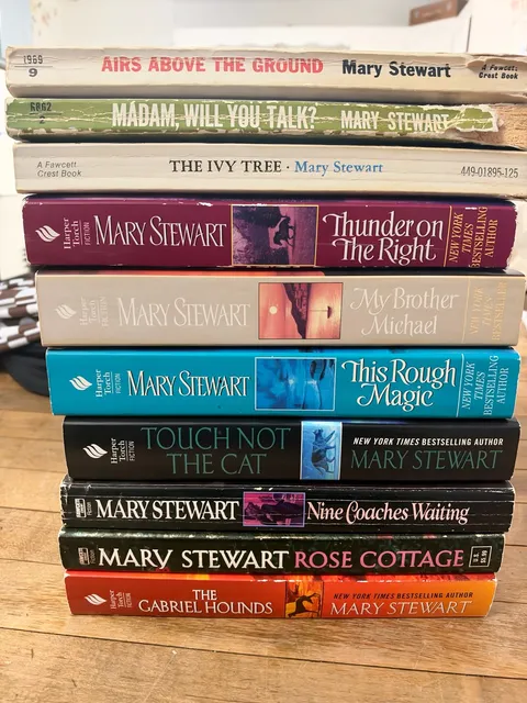 Mary Stewart 10 Paperback Book Lot Vintage Suspense Novels