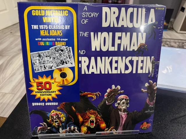 A Story of Dracula The Wolfman and Frankenstein Vinyl LP Neal Adams