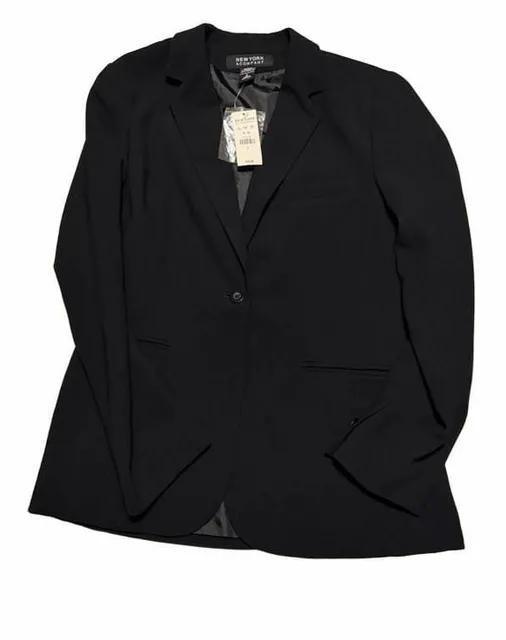 New York & Company Blazer Size 8 Black Suit Jacket